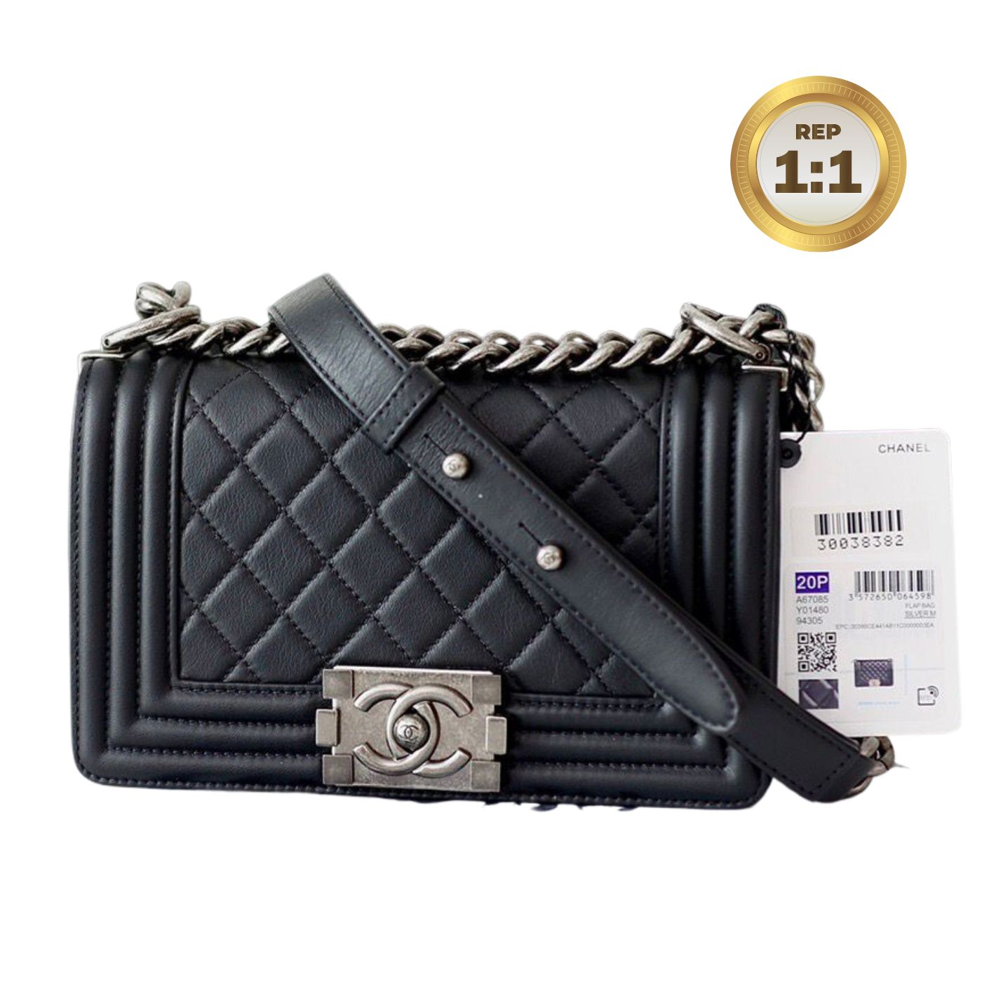 [REP 1:1] Chanel Mini Classic Flapbag Black For Women 20cm/7.9 in